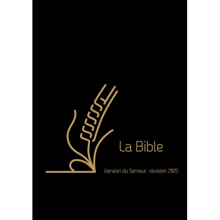 Bible Semeur 2015 mini cuir noir souple zip tranche dorée