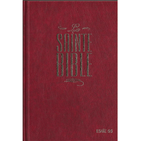 Bible Esaïe 55 missionnaire rigide similicuir bordeaux