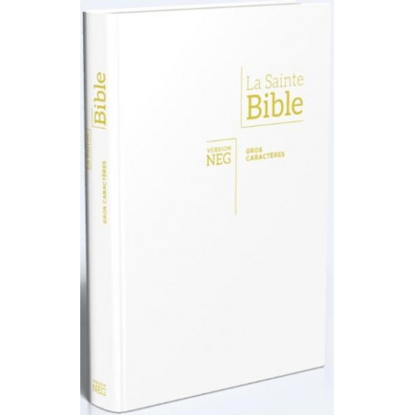 Bible NEG Gros Caractère souple blanche - G11842