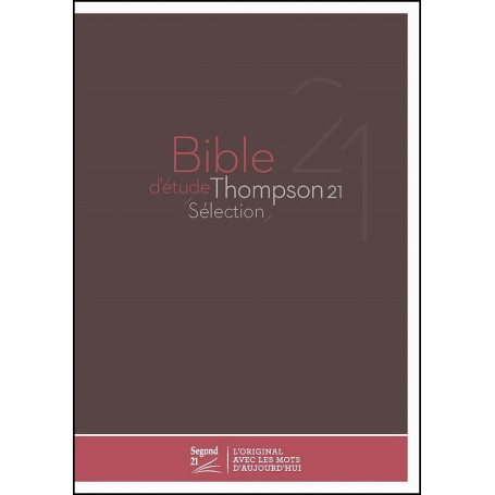 Bible Thompson Segond 21 Sélection couverture rigide