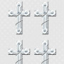 Embellissements 3D Croix argentée - Inspiration - Ursus