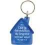 Porte-clés Maison - Que la bénédiction Bleu - 729602
