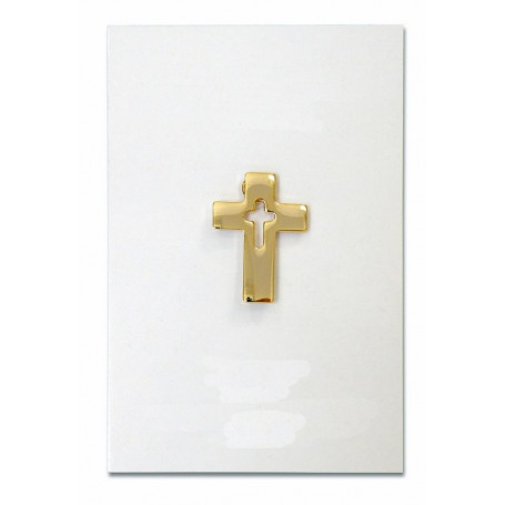 Pin's Croix évidée dorée - 71590 - Uljo