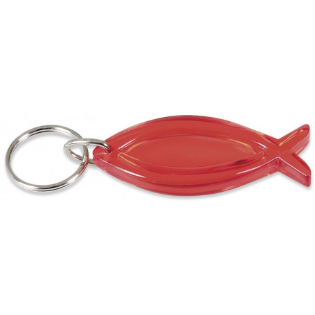 Porte-clés Ichthus rouge – 728901 - Uljo