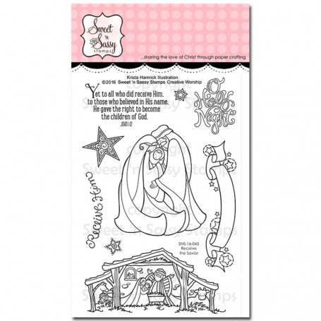 Tampons Receive the Savior - Sweet 'n Sassy Creative Worship Clear Stamps