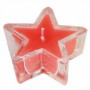Bougeoir étoile en verre 5 cm rouge – 721101 - Uljo