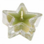 Bougeoir étoile en verre 5 cm vert – 721103 - Uljo