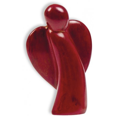 Figurine Ange en pierre rouge 6,5cm - 72433