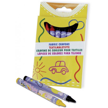 8 crayons de couleur pour textiles - 71338