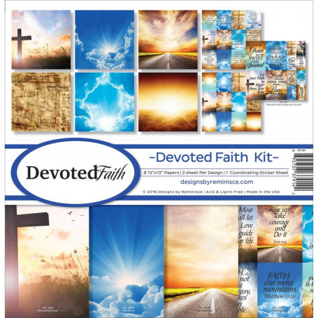 Set de papier 30x30 Devoted Faith 8f - Reminisce Kit