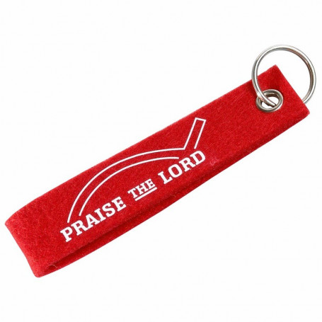 Porte-clés Praise the Lord - feutrine rouge - 3843 - Praisent