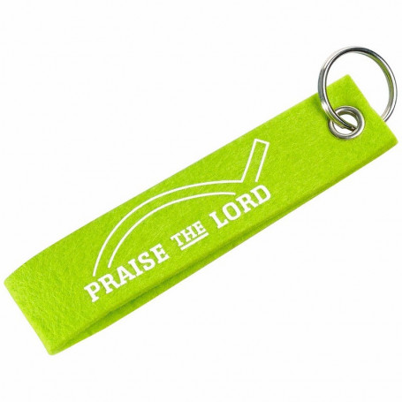 Porte-clés Praise the Lord - feutrine verte - 3843-1 - Praisent