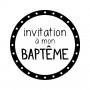 Kit Mini tampon et bloc Invitation à mon baptême - Artemio