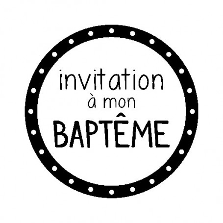 Kit Mini tampon et bloc Invitation à mon baptême - Artemio