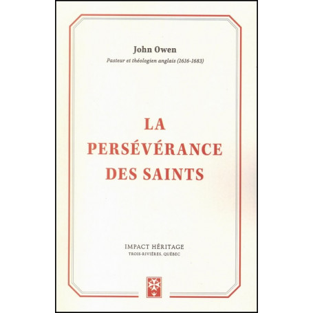 La persévérance des saints – John Owen
