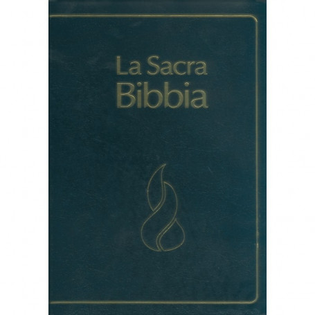 Bible Italien Nuova Riveduta Etude à parallèles - Fibrocuir noir avec onglets