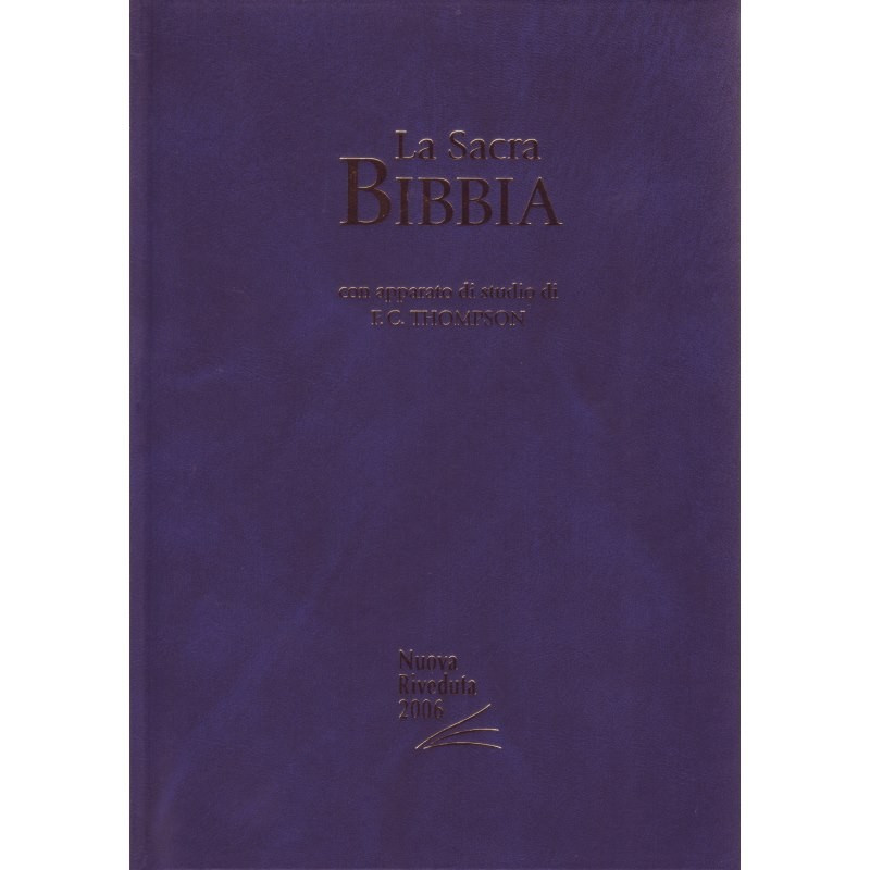 Bible Italien Nuova Riveduta Thompson rigide bleu