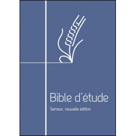 Bible d'étude Semeur Couverture bleue avec fermeture à glissière