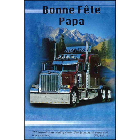 Carte double Bonne fête papa Camion - Ps 115.14