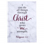 Petit Carnet de notes I can do all things through Christ - 54345