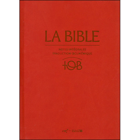 Bible TOB 2010 à notes intégrales - rigide satin mat grenat