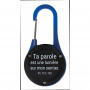 Porte-clés mousqueton LED Ta parole bleu - 729742 - Uljo