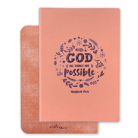 Carnet de notes With God all things are possible - Mat 19.26