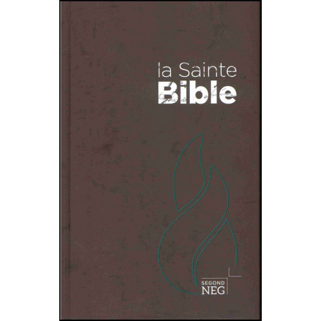 Bible Segond NEG compacte couverture rigide imprimée brune