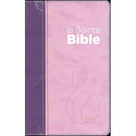 Bible Segond NEG compacte couverture souple, Vivella duo rose/violet