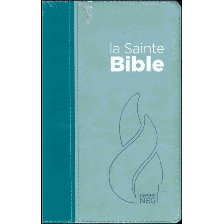 Bible Segond NEG compacte couverture souple, Vivella duo bleu lagon et bleu ciel
