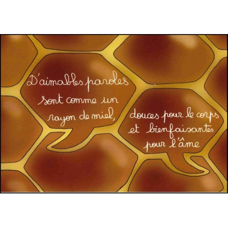 Carte simple D'aimables paroles sont comme un rayon de miel... - Proverbes 16 : 24