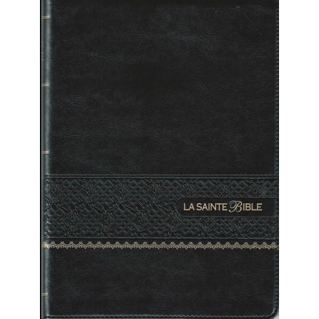 Bible Segond 1910 - Gros caractères - Similicuir noir tranche or