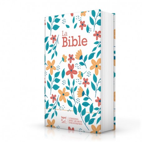 Bible Segond 21 compacte toilée matelassée motif fleuris - Premium Style