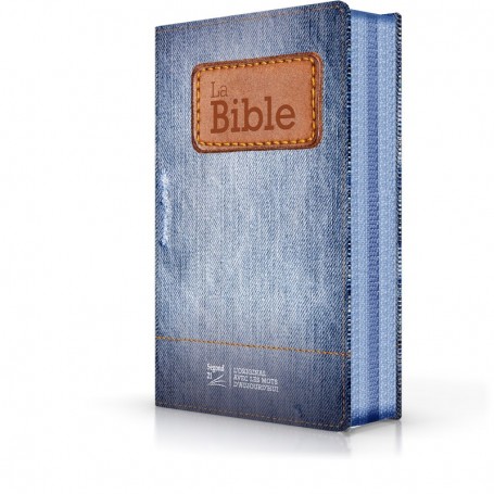 Bible Segond 21 compacte toilée motif Jeans fermeture éclair - Premium Style