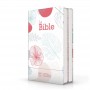 Bible Segond 21 compacte toilée matelassée motif fleuri fermeture éclair - Premium Style