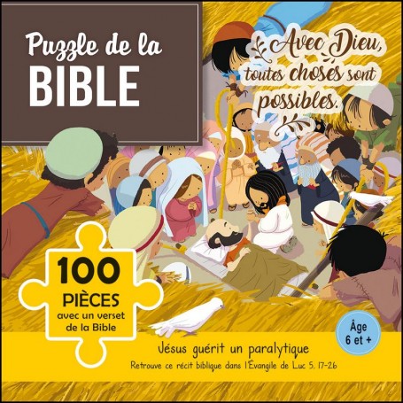 Puzzle Jésus guérit un paralytique - 100 pièces - Puzzle de la Bible