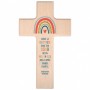Croix en bois Arc en ciel - Garde la certitude dans don coeur...   9 x 15 cm – 78318