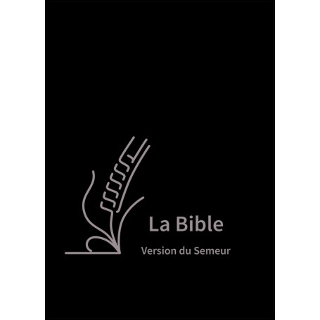 Bible Semeur gros caractères semi-souple skivertex noire, avec fermeture éclair