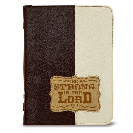 Housse de Bible medium Be Strong in the Lord