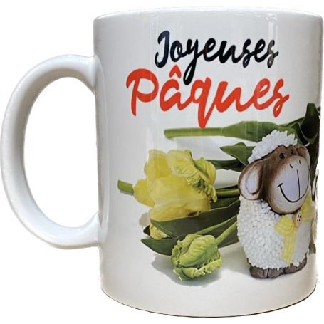 Mug Joyeuses Pâques - Job 19.25 - MU2000125