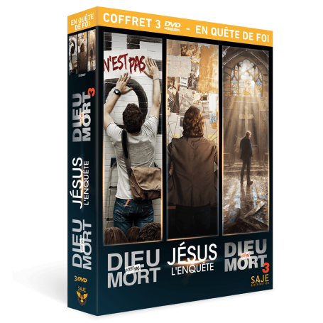 Coffret 3 DVD : En quête de foi - Dieu pas mort 1&3 + Jésus l'enquête