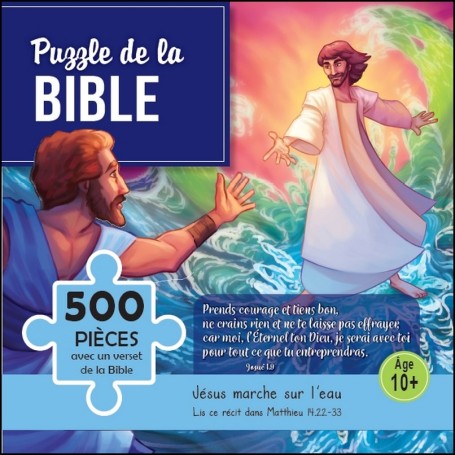 Puzzle Jésus marche sur l'eau - 500 pièces - Puzzle de la Bible
