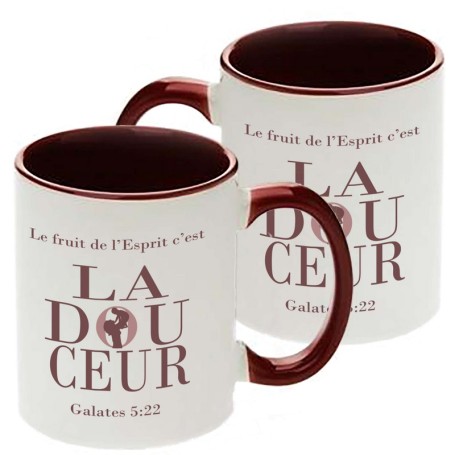 Mug bicolore Fruit de l'Esprit La Douceur - Galates 5.22 - MUBI0221 - 1 pièce