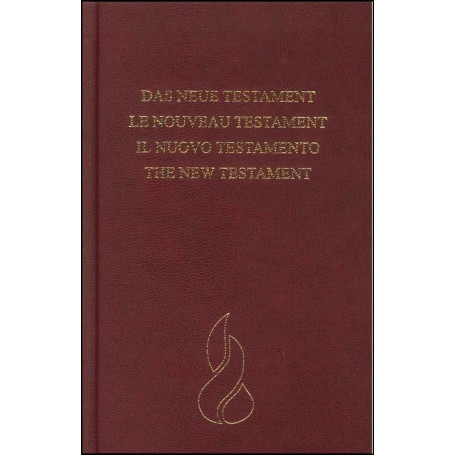 Nouveau Testament Allemand Français Italien Anglais rig. grenat